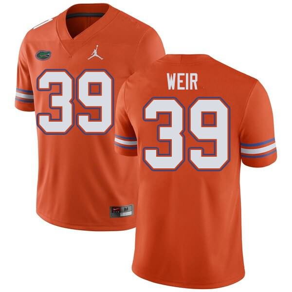 NCAA Florida Gators Michael Weir Men's #39 Jordan Brand Orange Stitched Authentic College Football Jersey MWN7864FE